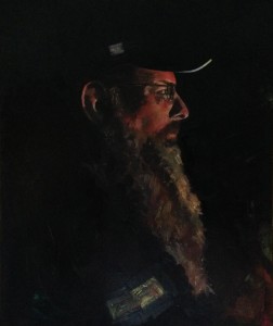 Portrait of a Biker oil painting