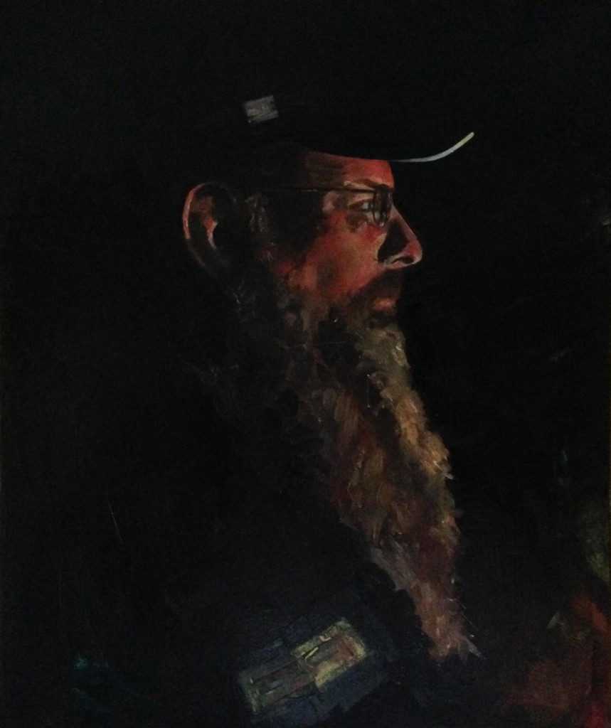Portrait of a Biker oil painting