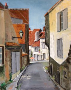 Street in Vezelay oil painting
